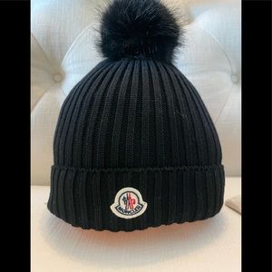 New Moncler Authentic Beanie with Pom.